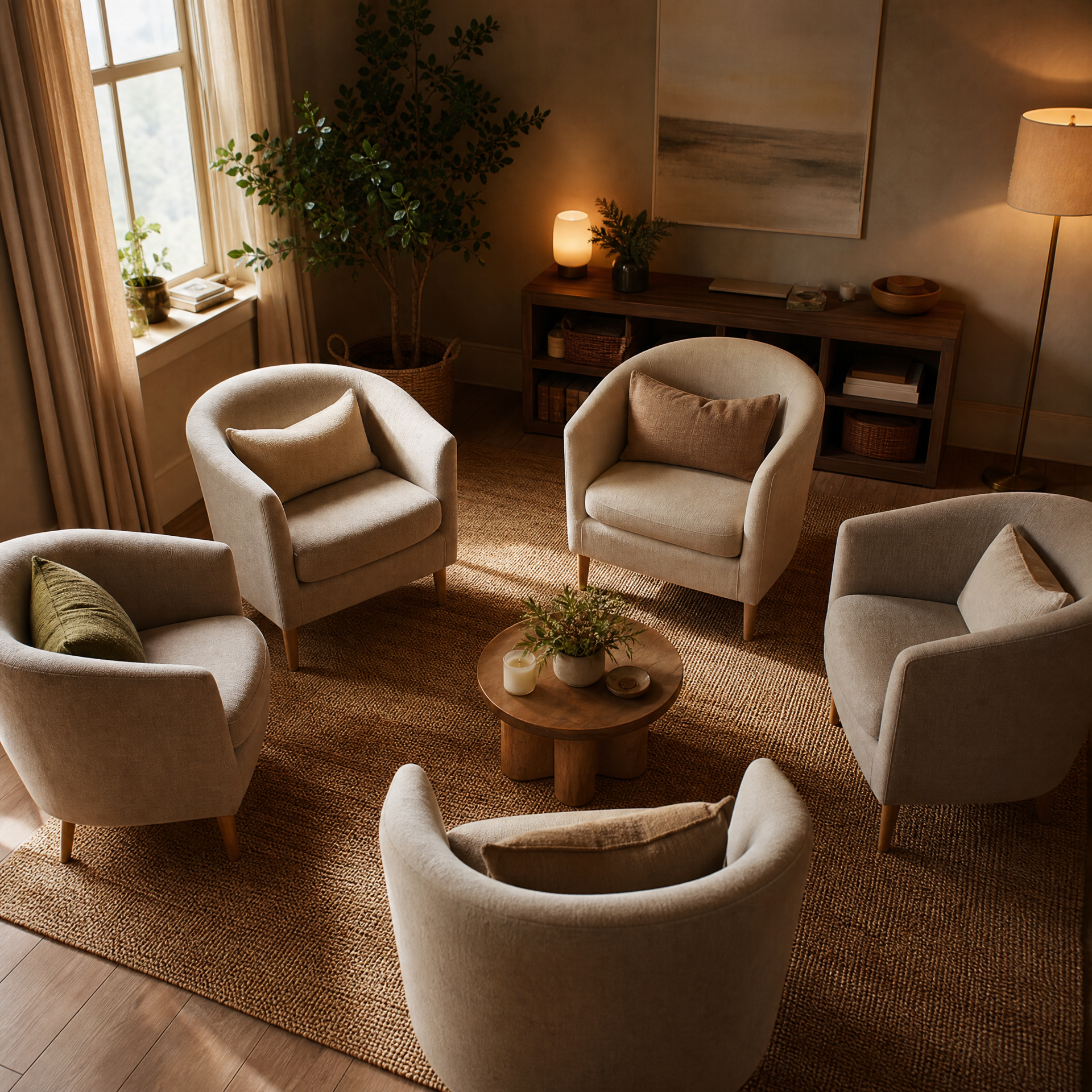 Discreet group therapy setting